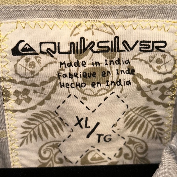 Quiksilver Mens Button Down Cotton Short Sleeve Shirt - Picture 2 of 8